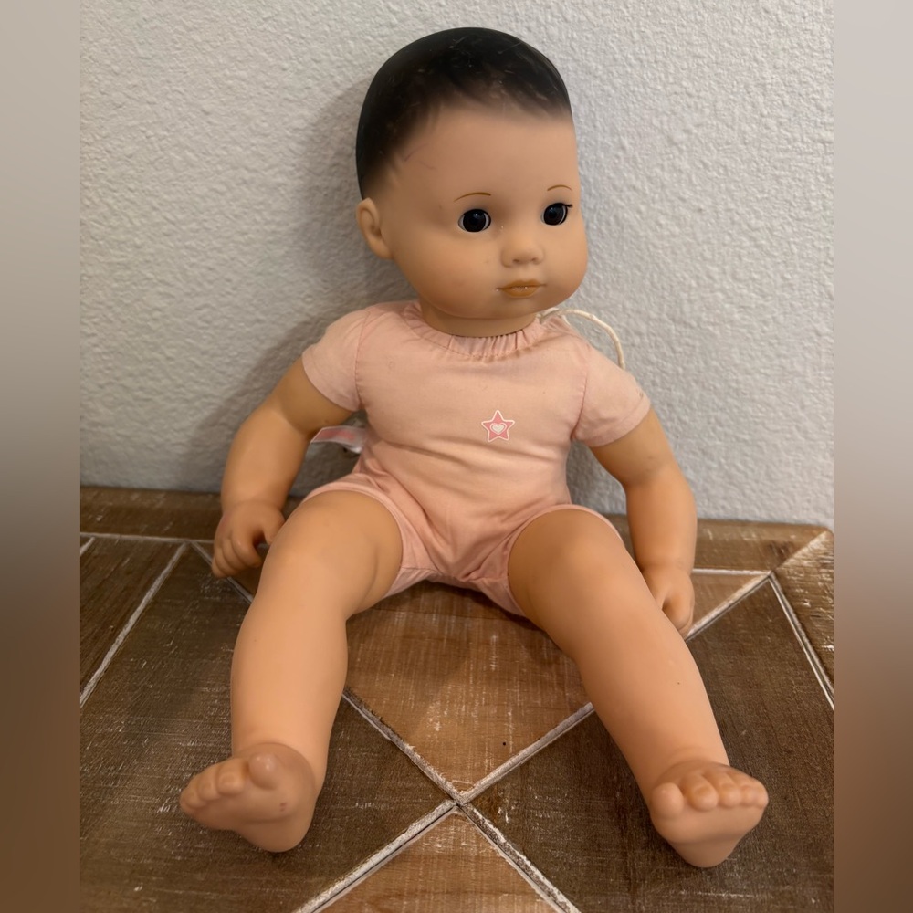 BITTY BABY DARK EYES MED SKIN BLACK HAIR NUDE DOLL 2014 PA-11392 Play Condition - Picture 12 of 12